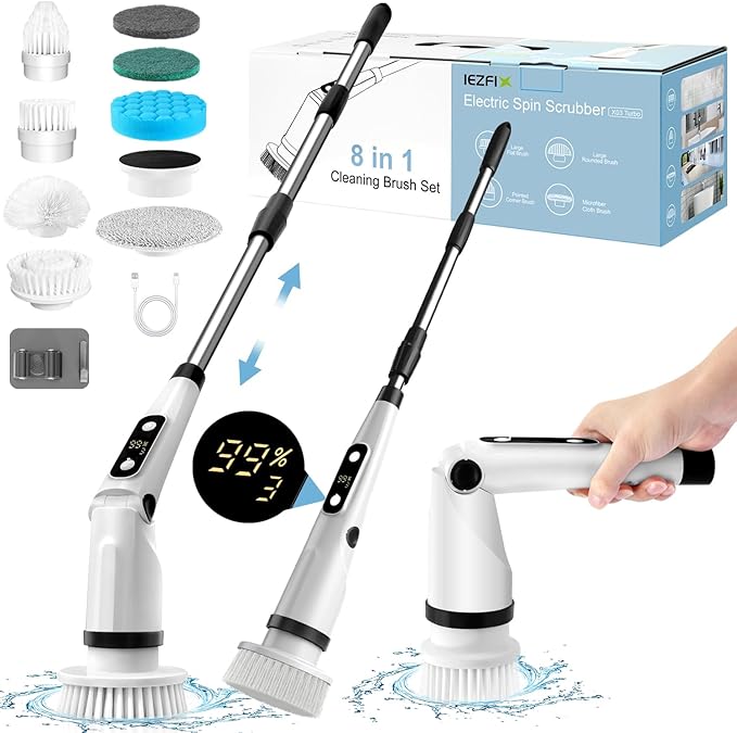 IEZFIX Electric Spin Scrubber, Bathroom Power